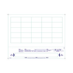Adult Medical ID Wristband Laser Sheets with 20 Chart Labels, Matte Lamination (1000 Sheets) - L-WB-PLS-102W