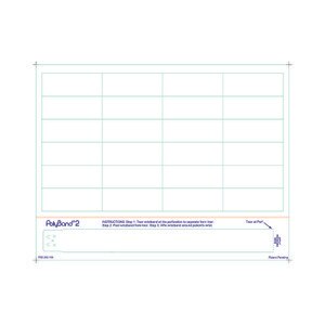 Adult PolyBand 2 Medical ID Wristband Laser Sheets with 24 Chart Labels (1000 Sheets) - L-WB-PB2-262-100