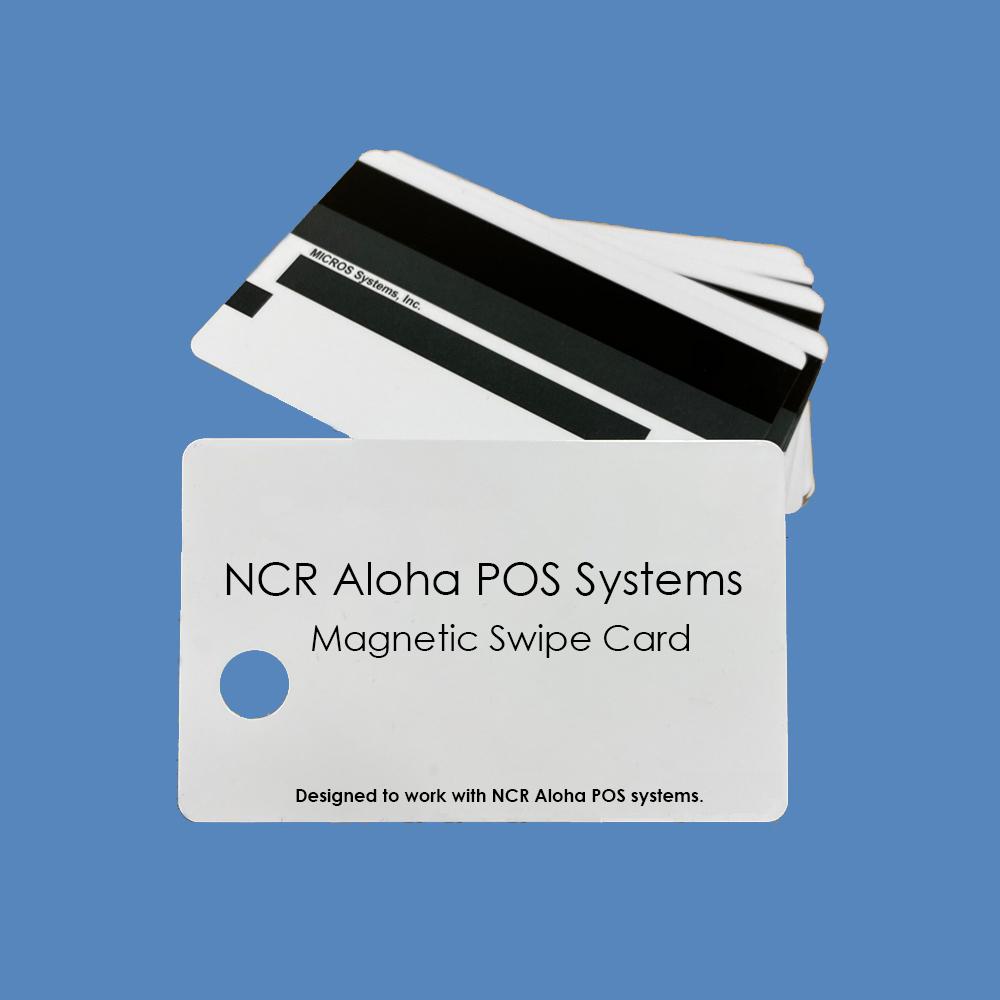 Aloha Magnetic Swipe Employee ID Cards 100 Pack FREE SHIPPING