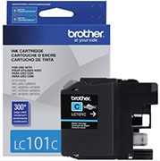 Brother LC101 Ink Cartridge Cyan, 300 Page Yield