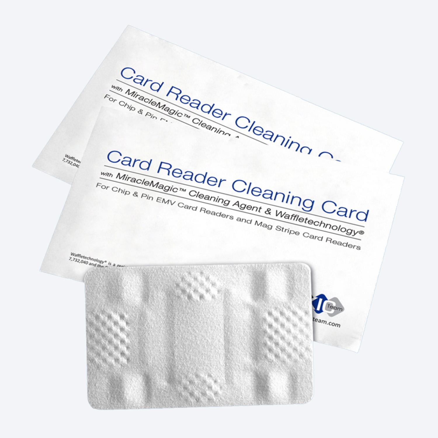 Card Reader Cleaning Cards with Waffletechnology & MiracleMagic, CR80, KW3-AHSCB40M (40 Cards)