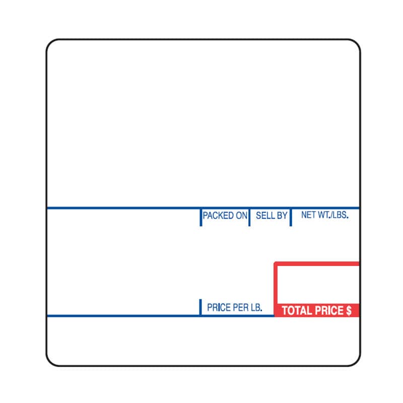 CAS LST-8020 Scale Labels, 58 x 60mm, UPC/Ingredients (12 Rolls)