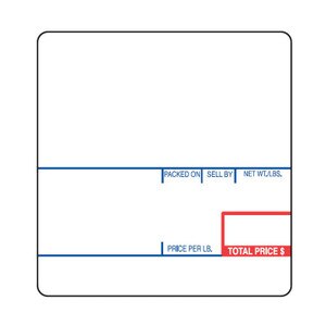 CAS LST-8020 Scale Labels, 58 x 60mm, UPC/Ingredients (12 Rolls) - SL-CAS-LST-8020
