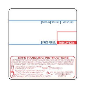 CAS LST-8040 Scale Labels, 58 x 60mm, UPC/Safe Handling (12 Rolls) - SL-CAS-LST-8040