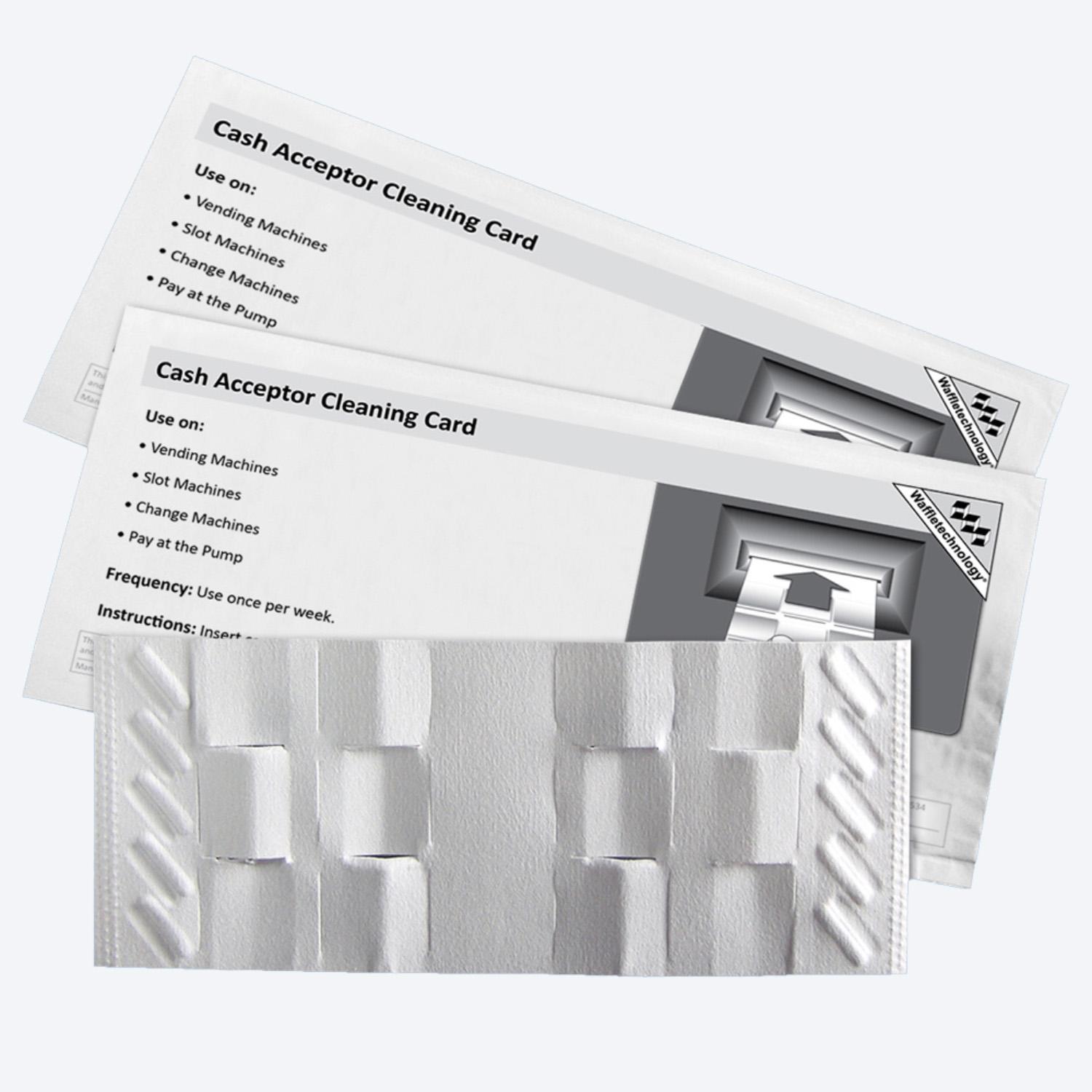 Cash Acceptor Cleaning Cards with Waffletechnology & MiracleMagic, KW3-BCWB15M (15 Cards)