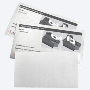 Check Scanner Cleaning Cards, 4.375" x 8", K2-CIB25 (25 Cards) - K2-CIB25