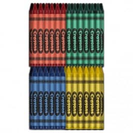 Crayons: Premium Restaurant Pack - Green, Blue, Red, Yellow (500 ea/2000 total)