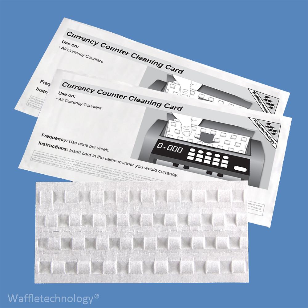 Currency Counter Cleaning Cards with Waffletechnology, KW3-CC3625B15WS (15 Box)