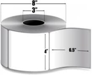 Intermec Duratherm II, Direct Thermal Tag, 4" X 6.5", 8 Rolls, #E04204 - HON-E04204