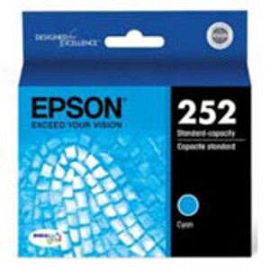 Epson 252 Series Cyan Ink Cartridge, 300 Page Yield - IJ-T252220