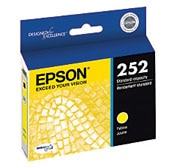 Epson 252 Series Yellow Ink Cartridge, 300 Page Yield