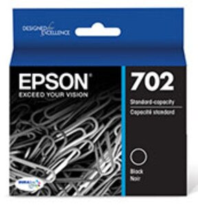 Epson 702 Black Ink Cartridge for WorkForce WF-3720, 540 Page Yield - IJ-T702120