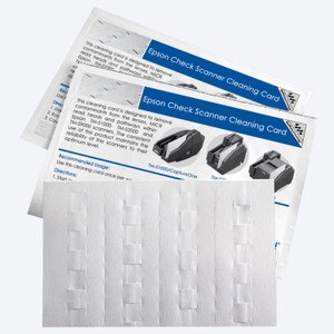 Epson Check Scanner Cleaning Cards with Waffletechnology, KWEPS-CS1B15WS (15 Cards)