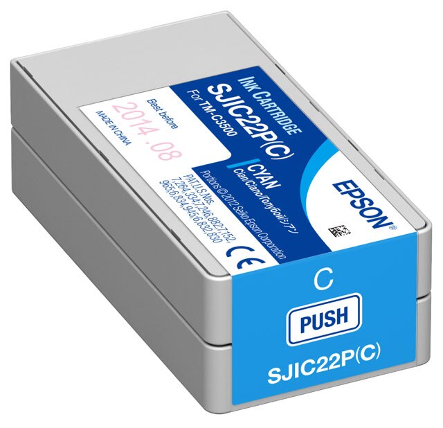 Cyan Inkjet Cartridge for Epson ColorWorks C3500, C33S020581