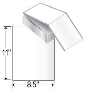 Epson ColorWorks C831 8.5" x 11" Pinfed Fanfold Kimdura Matte Film Labels (1000 Sheets) - L-EP-85111F-1