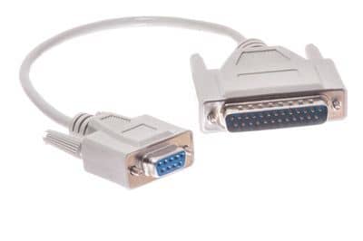 ​Epson DB9 Female to DB25 Male Serial Null Modem Cable - 6', Beige