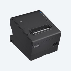 Epson TM-T88VII Thermal Printer w/ USB, Serial & Ethernet Interface, Power Supply & AC Cable, Black