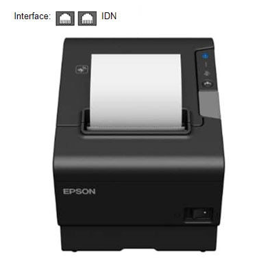 Epson TM-T88VII Micros IDN Thermal Receipt Printer, Ethernet/USB/Serial, Bluetooth, Black