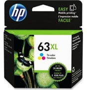 HP 63XL Tri-Color Ink Cartridge, 330 Page Yield