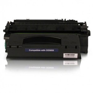 HP 05X Compatible Black Laserjet Toner Cartridge, High Yield, 6,500 Page Yield - TON-CE505X-CPT