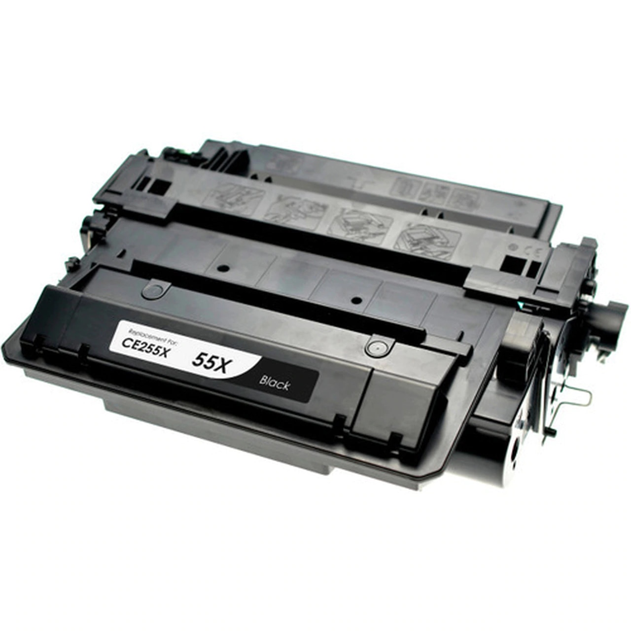 HP 55X Compatible Black Laserjet Toner Cartridge, Extended Yield, 15,000 Page Yield