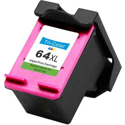 HP 64XL Compatible Tri-Color Envy Ink Cartridge, High Yield, 415 Page Yield