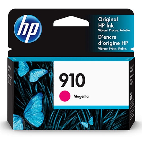 HP 910 Magenta Ink Cartridge, 315 Page Yield