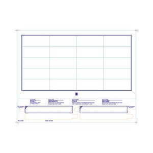 Infant Medical ID Wristband Laser Sheets with 20 Chart Labels, Clear Lamination (1000 Sheets) - L-WB-PLS-114X