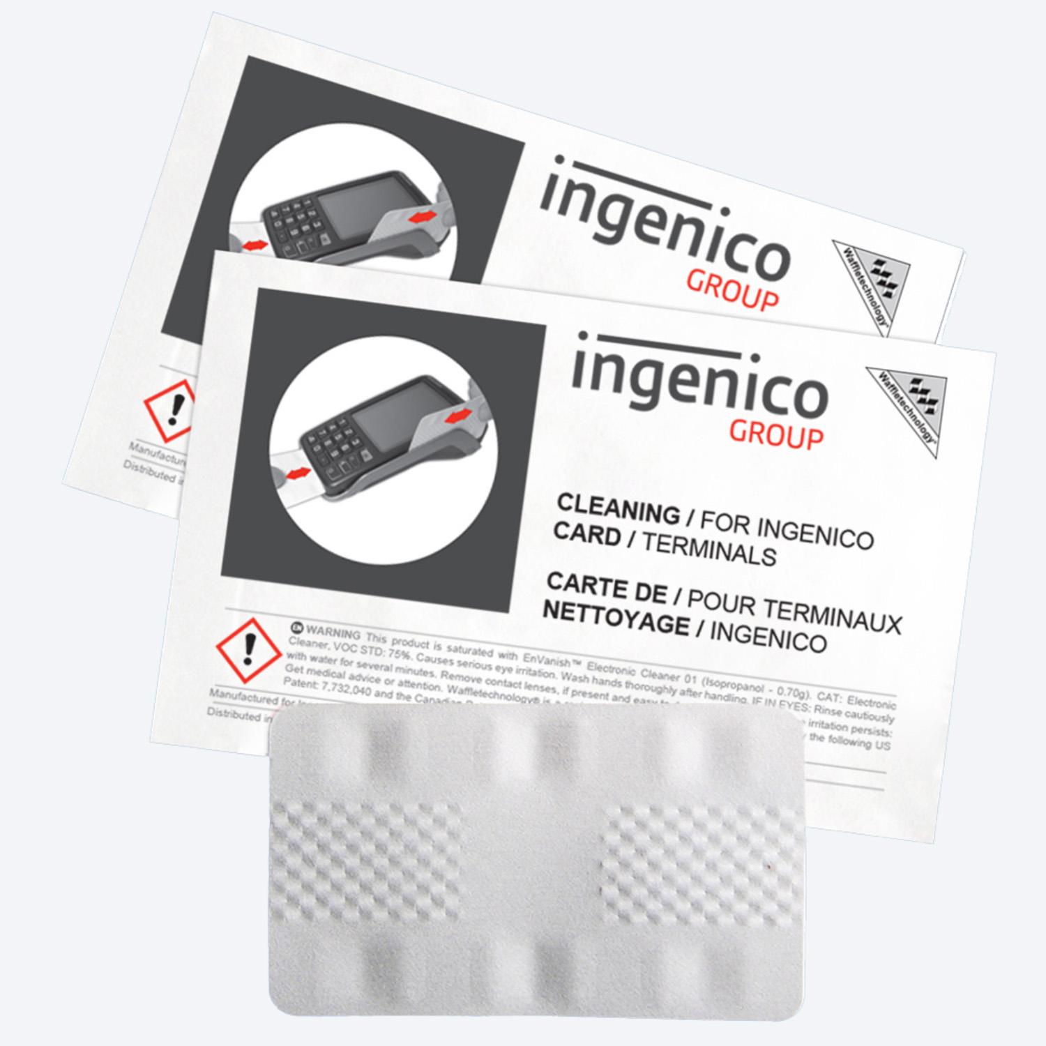 Ingenico Cleaning Cards with Waffletechnology, CR80, KWING-HSCB40 (40 Cards)