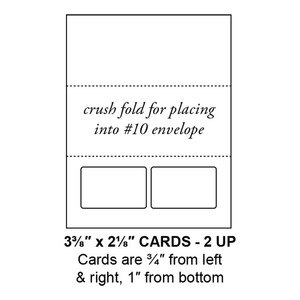 3.375" x 2.125" Integrated Membership Card Form Sheets, 2 Cards (1,000 Sheets) - LASI-3375-2125-CARDS-2-FOLD