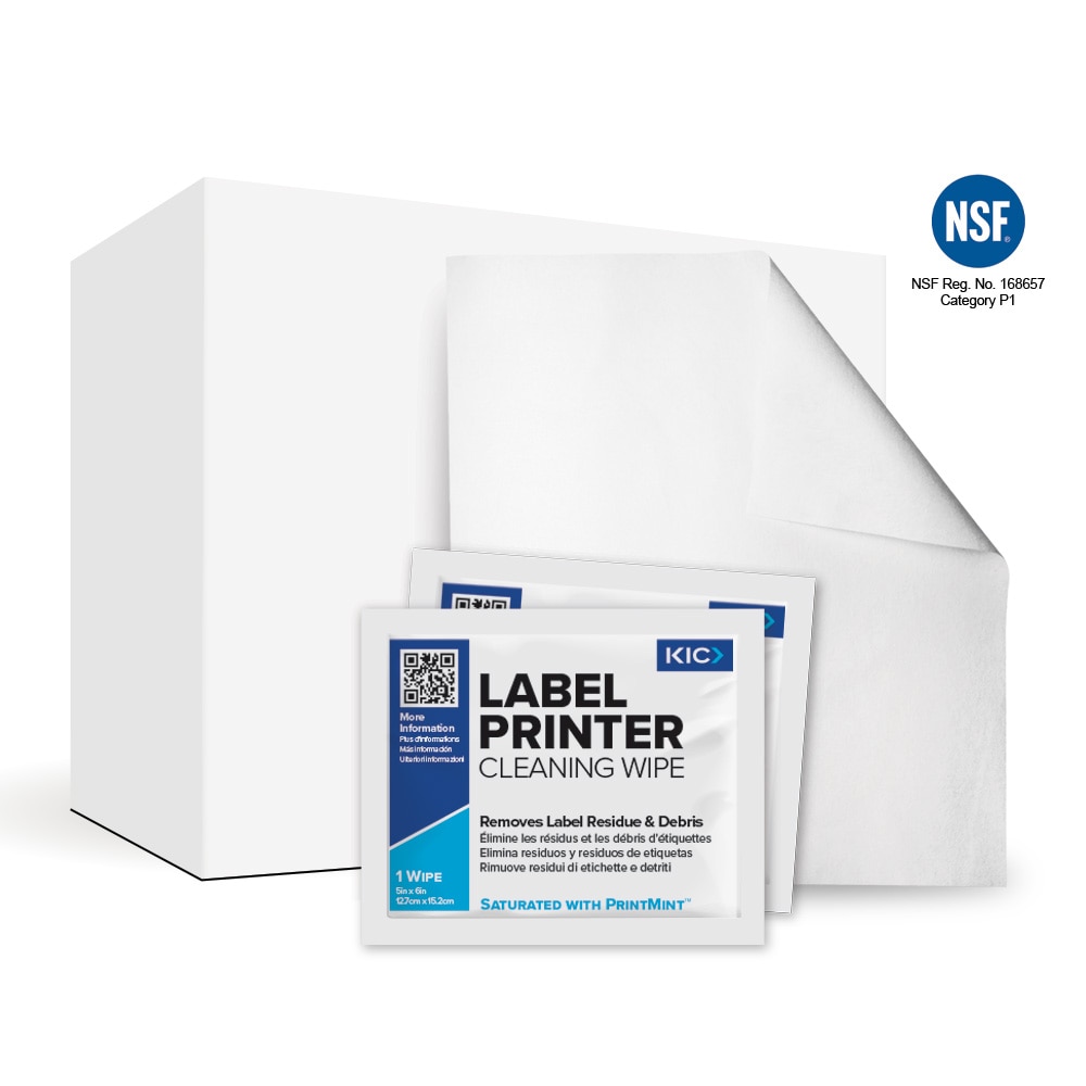 Label Printer Cleaning Wipes with PrintMint™ (100 Wipes)