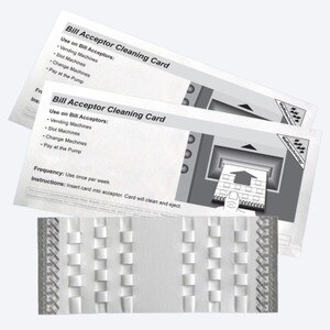 Lucky Stripe Waffletechnology Bill Acceptor Cleaning Cards with MiracleMagic, KW3-BMB15M (15 Cards) - KW3-BMB15M