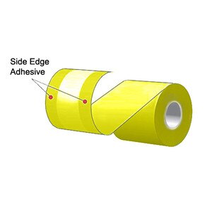 3.125" x 160' MAXStick Colors Canary Side Edge Adhesive Liner-Free Thermal Labels (24 Rolls) - MS3181602GOSEC-24