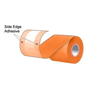 3.125" x 160' MAXStick Colors Orange Side Edge Adhesive Liner-Free Thermal Labels (24 Rolls)