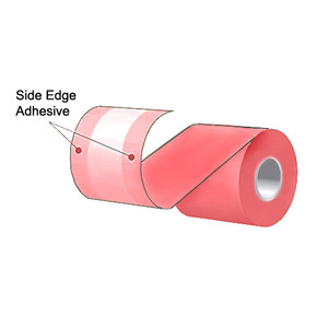 3.125" x 160' MAXStick Colors Pink Side Edge Adhesive Liner-Free Thermal Labels (24 Rolls) - MS3181602GOSEP-24