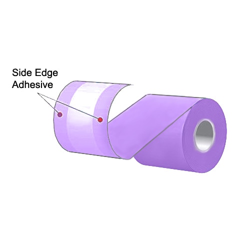 3.125" x 160' MAXStick Colors Violet Side Edge Adhesive Liner-Free Thermal Labels (24 Rolls)