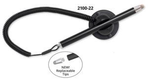 Mesh Tipped Capacitive Stylus with Replaceable Tip, 30” Coil Tether and Universal Holder - AC-STYLUS-C
