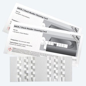 MICR / Check Reader Cleaning Cards with Waffletechnology, KW3-CRB15 (15 Cards)