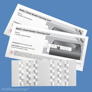 MICR / Check Reader Cleaning Cards with Waffletechnology, KW3-CRB15 (15 Cards) - KW3-CRB15