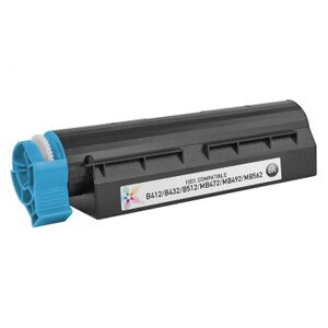 Okidata 45807105 Compatible Black Toner Cartridge, High Yield, 7,000 Page Yield - TON-45807105-CPT