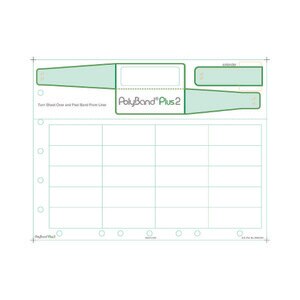 Adult PolyBand Plus 2 Medical ID Wristband Laser Sheets with 20 Chart Labels (1000 Sheets) - L-WB-PBP2-250-975