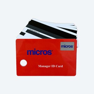 RED MICROS Magnetic ID Cards, 25/set - AC-200156-RED