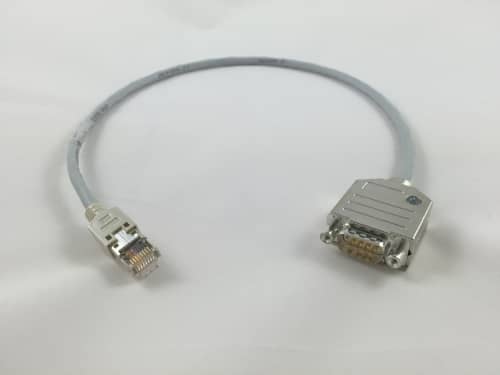 RJ45 to DE-9P Cable Assembly RS232 Serial Interface with Handshaking