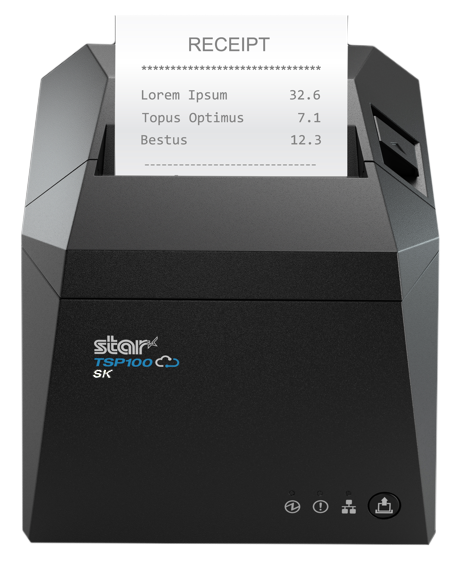 Star Micronics TSP143IV SK Sticky Linerless Label & Receipt Printer