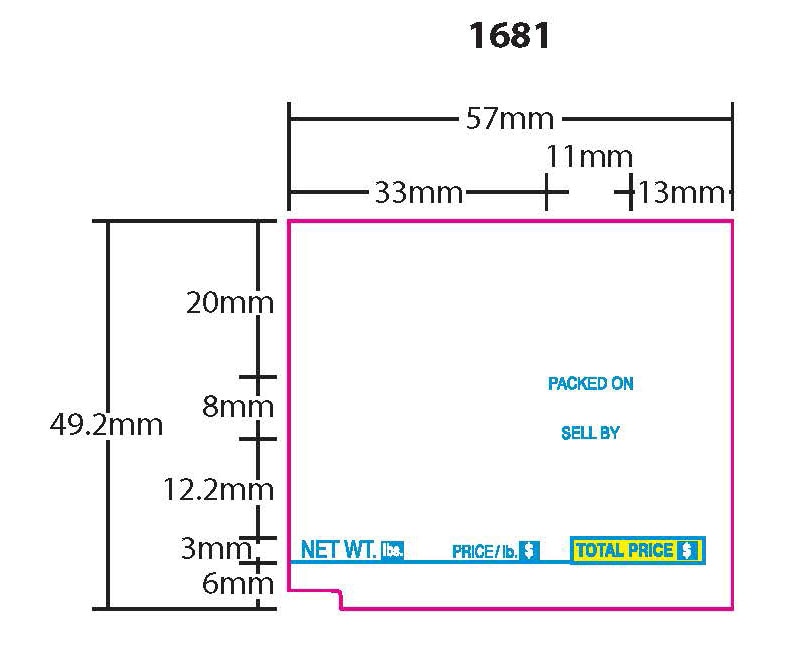 TEC SL-9000 Edge to Edge Continuous Strip Blank Scale Labels (16 Rolls)