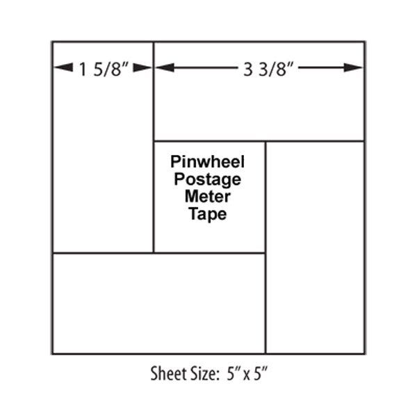 Universal Pinwheel Postage Meter Tape for All Standalone Postage Meters (600 Labels)