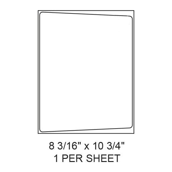 8.1875" x 10.75" White Vinyl Laser Drum Label Sheets (1,000 Labels)