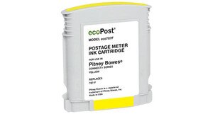 Yellow Postage Meter Ink Cartridge for Pitney Bowes 787-F (Remanufactured) - PM-ECO787F