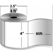 Zebra 4" x 85' 8000D Direct Thermal Linerless Labels, LD-R4LF5P (20 Rolls)