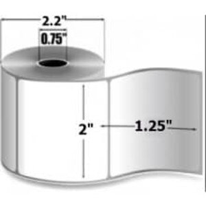Zebra 2" x 1.25" 8000D Lab Direct Thermal Labels, 10015772 (12 Rolls) - ZEB-10015772